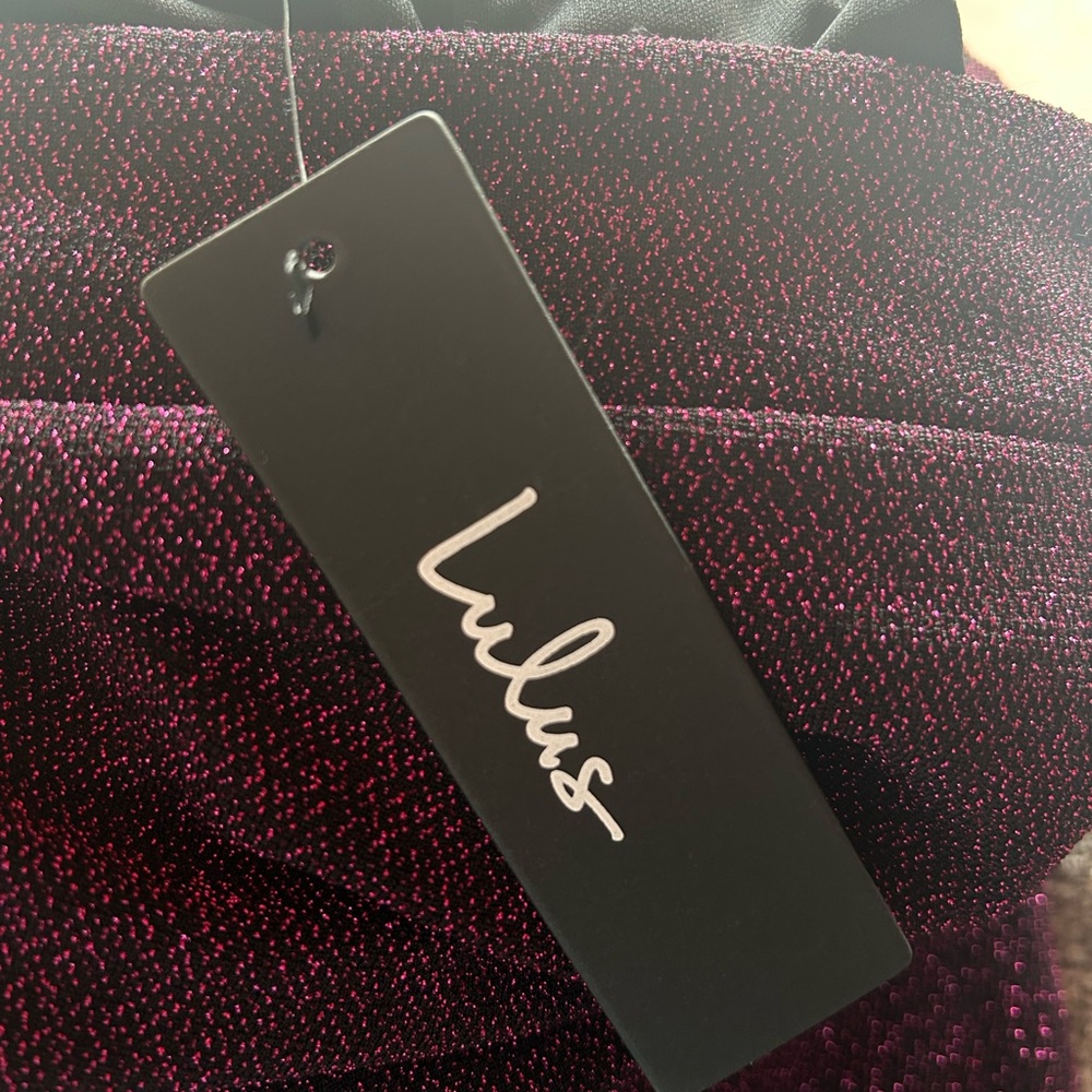 Lulu's Glittering Burgundy Pants‎ NWT